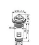 Thermostat-Oberteil von IMI Hydronic Engineering, mit Schraubanschluss G 1/2 und präziser Voreinstellung, skizziert in technischer Zeichnung mit Maßangaben.